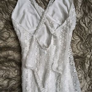 White Ethereal Mermaid Dress Top