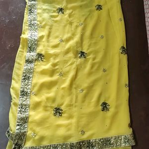 Yellow Colour Saree,