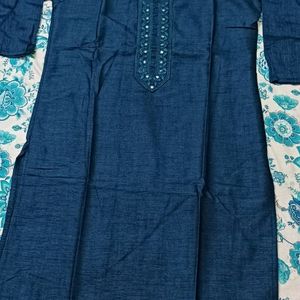 Straight Dark Blue Kurti