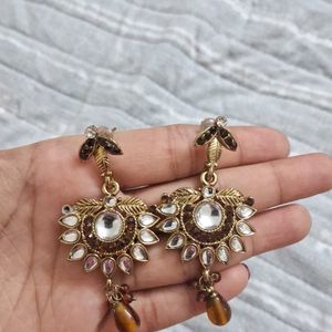 Ethnic Brown Earrings