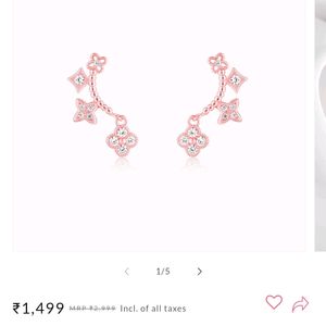 Rose Gold Charm Dangle Earrings