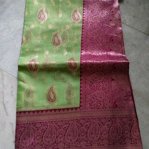 New Soft Cotton Linen Saree