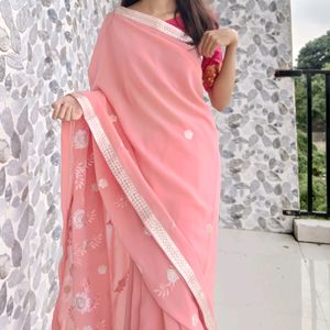 Saree With Stitched Blouse