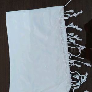 Rayon Plan white stole 28*72