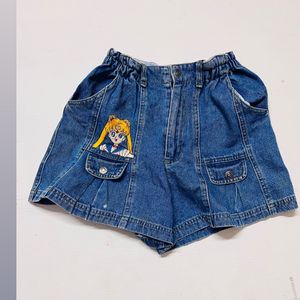 Vintage Skirt With Anime Embroidery