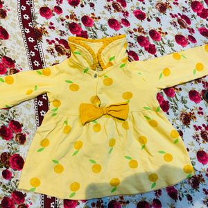 Mustard Yellow Bow Frock