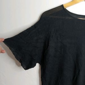 Black Casual Long Top (Girl' s)