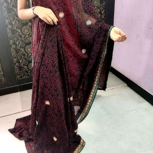 Black Bandhini Saree