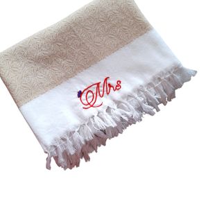 King Size Couple Embroidery Towel Set