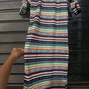 Multi Colour Bodycon Digitel Printed Dress