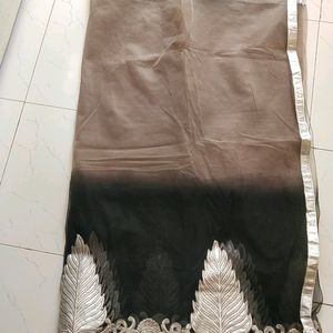 Price Drop!!! Black And Gray Net Saree