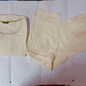 Aurelia Yellow Gillet Ivory Inner Trousers Set - X