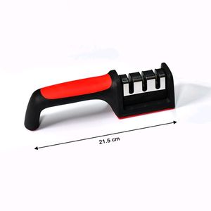 Manual Red Knife Sharpener 3 Stage Sharpening Tool