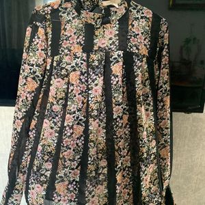 Forever 21 Florally Full Sleeves Top