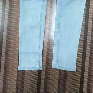 W-43 Size-32 Women High Waist Sky Blue Jeans