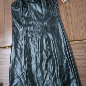 Black Leather Bodycon Dress