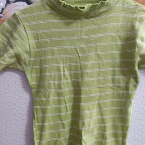 Mock Neck Ribbed Top