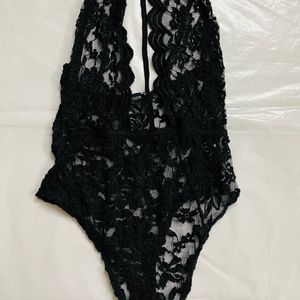 Sexy black Net Bodysuit