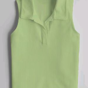 Sleeveless Green Top