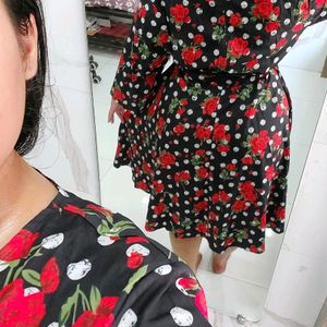 Plus floral printed dress