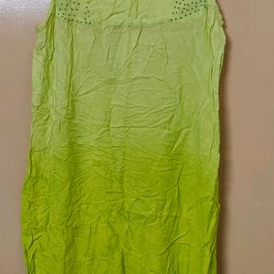 Noi: Lime green Sleeveless Top (Must Buy)