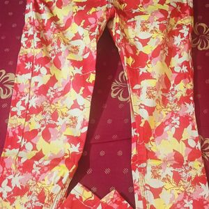 Floral Design Pants For Girls