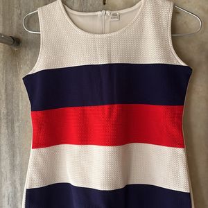 tri coloured sleeveless crop top