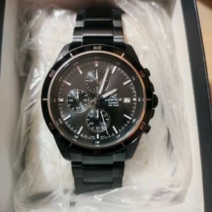 New Casio Edifice efr-526bk Black Stainless Watch