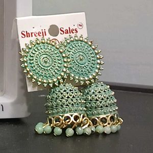 Green Colour Jhumka