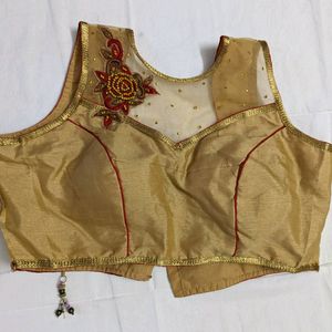 Gold Color Readymade Blouse