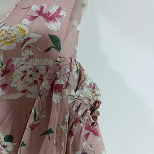 Pink Printed Casual Dress (Women)