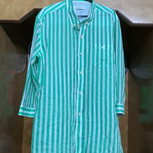 Women Green TStrip Shirt