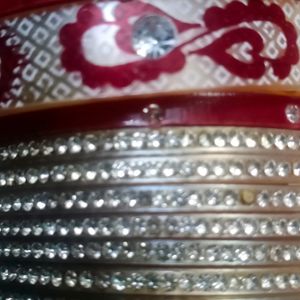 New Bridal Bangles With Pair Of Stone Bangle