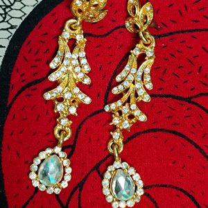 Long  Earing With white stones