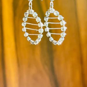 Silver Stone Daily Wear Earrings