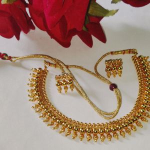 Gold Plated Antique Choker Necklace