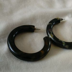 Wooden Hoop Earrings