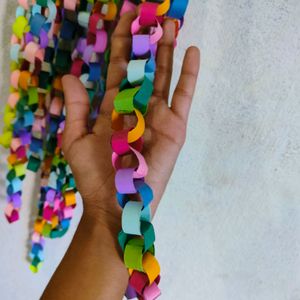 Rainbow Colourful Paper Chain For Home Decor