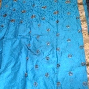 Light Blue Cotton Saree💙