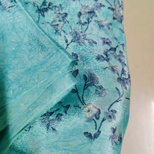 PURE CREPE SILK SAREE 🩵