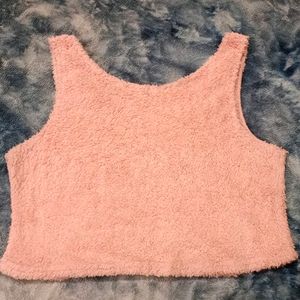 Pink Woolen Crop Top