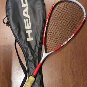 Head Metallic Squash Racquet (130gms) With Kit Bag