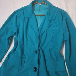 Green Thin Blazer For Women