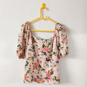 Pink Floral Top