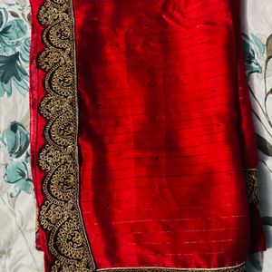 Women Red Saree