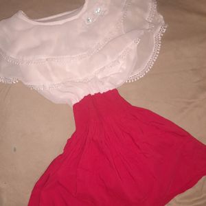 Red And White Top