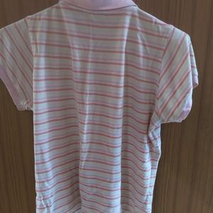 Polo T Shirt In Peach Colour