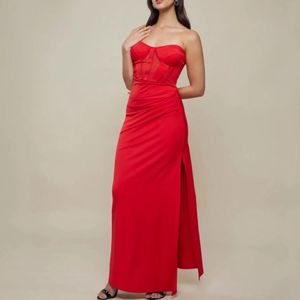 Red Slit Dress