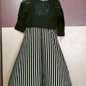 Black And White Western Frock