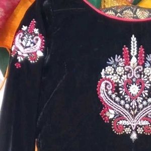 New Hand Zari Work Embroidery Dress Ne